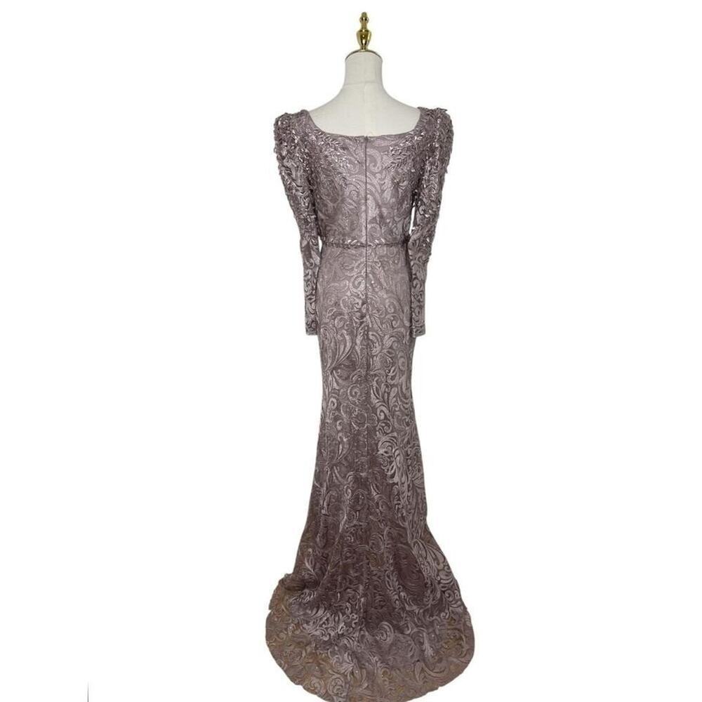 Mac Duggal 11187 Embroidered Applique Shoulder Detail Trumpet Gown Size 6 $698 - Picture 7 of 8